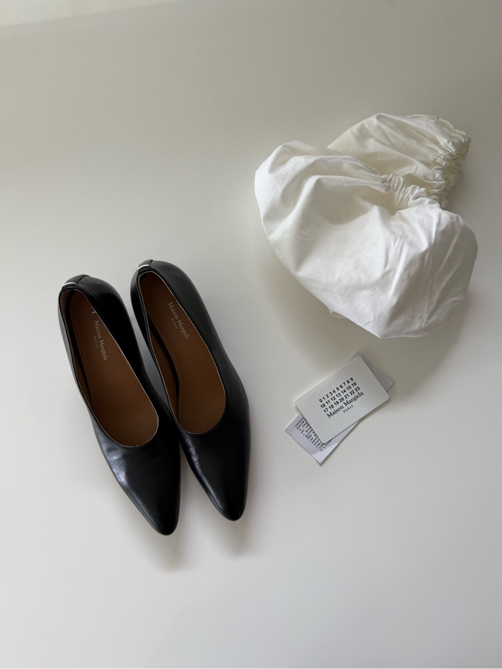 Maison Margiela Court Shoe Leather Wedge Pumps